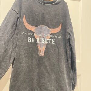 Yellowstone Graphic sweatshirt distressed Black